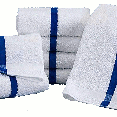 Blue Center Striped Pool Towel - 20 x 40 - 1SPT - United Textile Supply