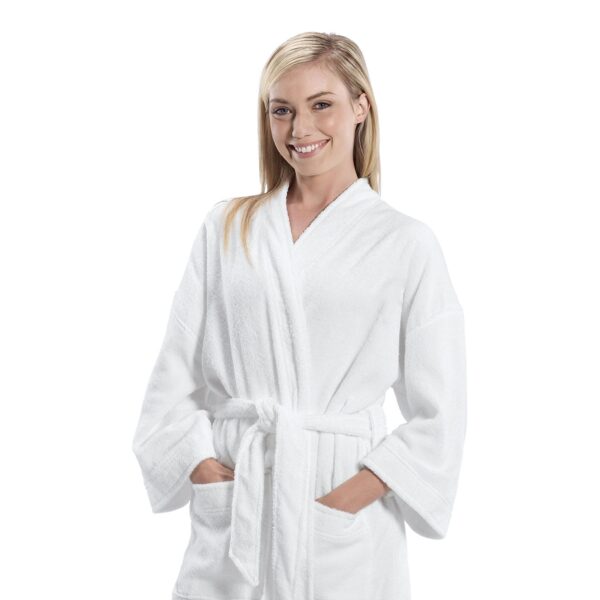 Kimono Style Bath Robe - R148WHT - White