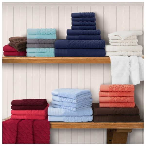 Pure Turkish Cotton 8 Piece Towel Set
