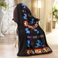 United Textile Supply Southwest Aztec Sherpa Borrego Aztec Black #2