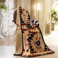 United Textile Supply Southwest Aztec Sherpa Borrego Aztec Camel
