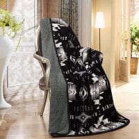 United Textile Supply Southwest Aztec Sherpa Borrego Aztec Black #1