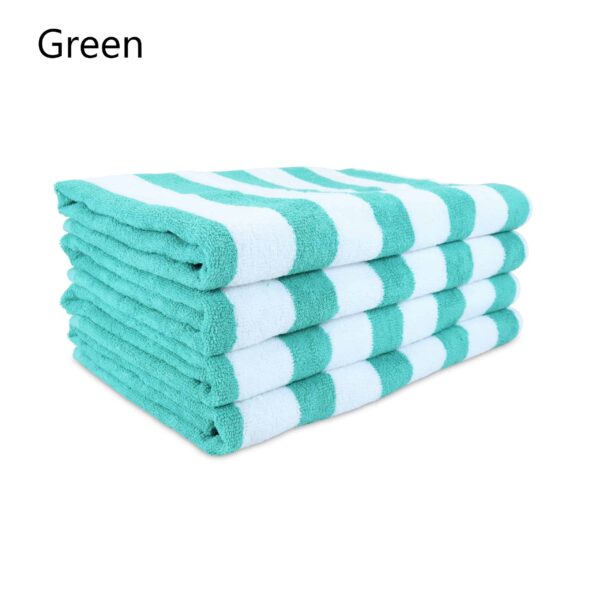 United Textile Supply Cali Cabana Stripe Beach Towel Green