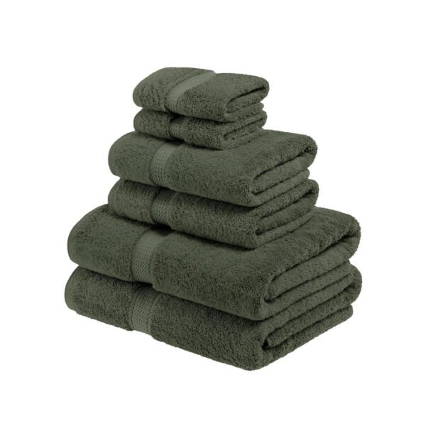 Egyptian Cotton Heavyweight 6 Piece Bath Towel Set-800 GSM - Image 5