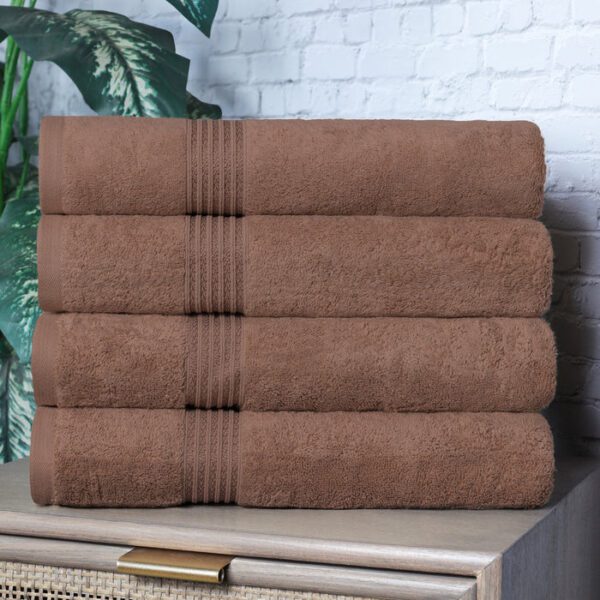 Egyptian Cotton Highly Absorbent Solid 4-Piece Ultra Soft Bath Towel Set - GSM  500 - Image 7