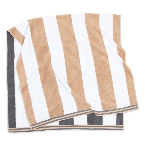 United Textile Supply Aston and Arden Reversible Resort Towel Grey-Tan_1