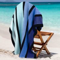 United Textile Supply Faded Stripes Cabana Beach Towels - Blue