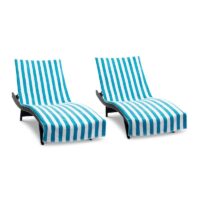 United Textile Supply California Cabana Chaise Lounge Covers Blue
