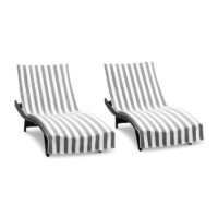United Textile Supply California Cabana Chaise Lounge Covers Gray
