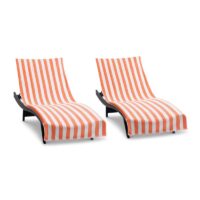 United Textile Supply California Cabana Chaise Lounge Covers Orange