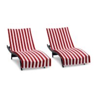 United Textile Supply California Cabana Chaise Lounge Covers Red