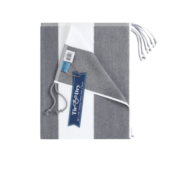 TIE and DRY Cabana Stripe Collection-Light Gray