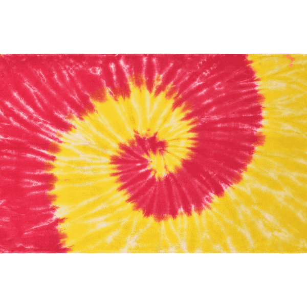 Tye Dye Beach Towels – Spiral Yellow and Pink