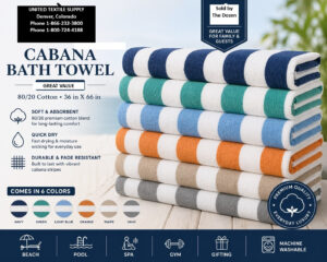 noble house cabana stripe pool/beach towel