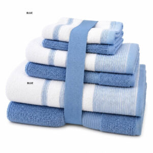 2 tone blue bath towel set united textile supply