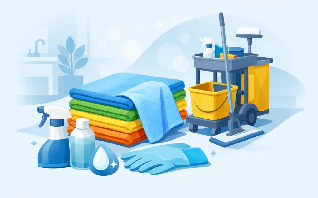 Microfiber Cleaning Cloths for Janitorial Use