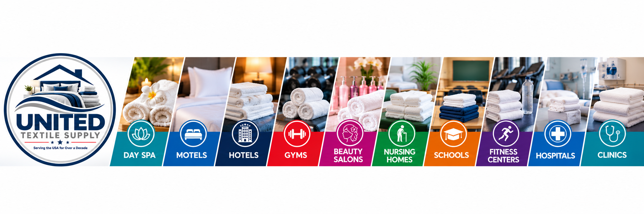 united textile supply services banner logo two
